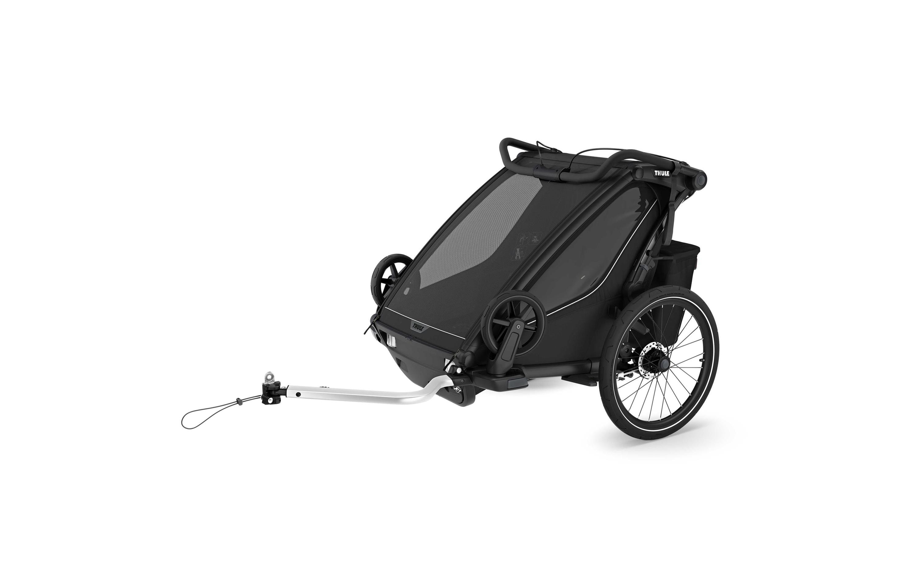 Veloanhänger Chariot SPORT 2 G2 Double, Black<br>Der Fahrradanhänger für sportlich Aktive und deren Kinder