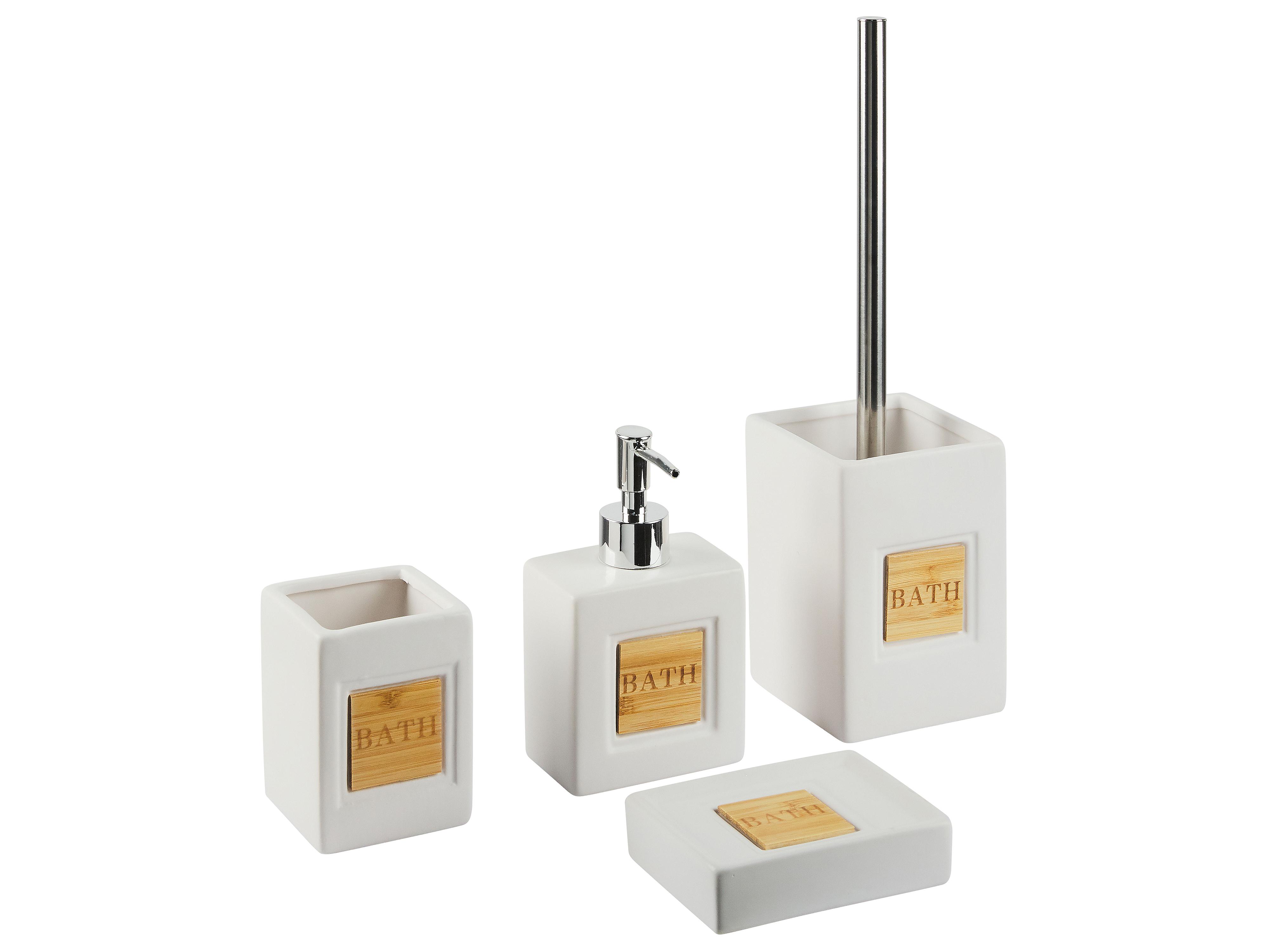 4-delige badkameraccessoireset KOUROU Keramiek Beige