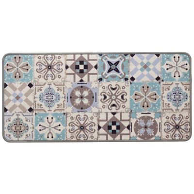 Tapis de cuisine motif carreaux de ciment