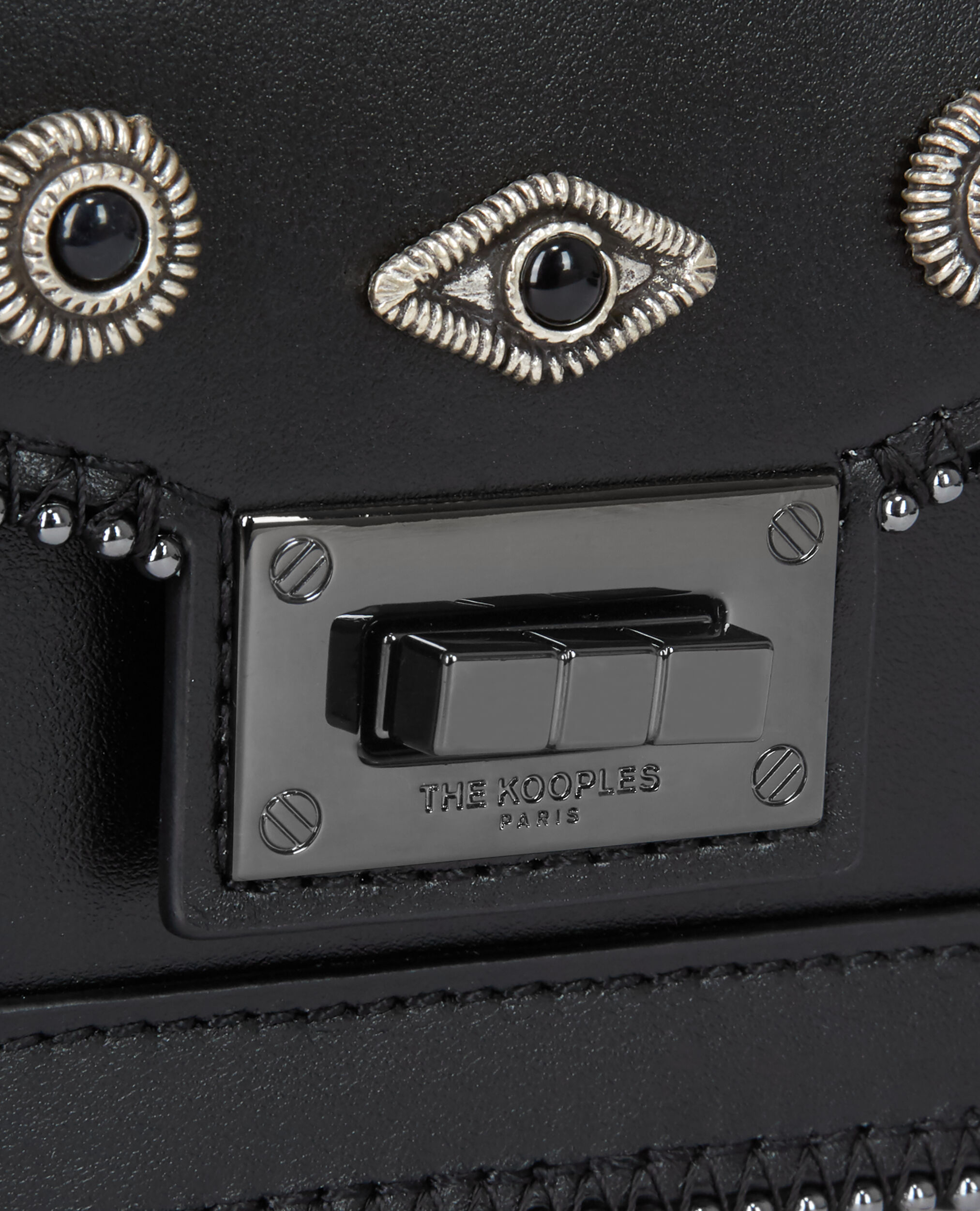 Emily belt en cuir noir