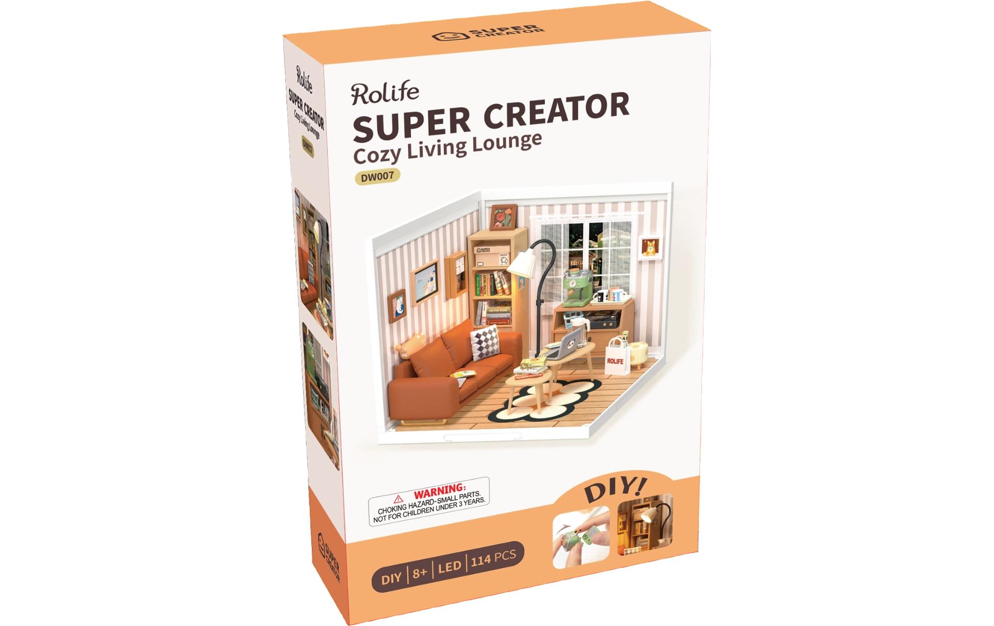 Bausatz Gemütliche Wohnlounge3D-Puzzle aus lasergeschnittenen Holzteilen