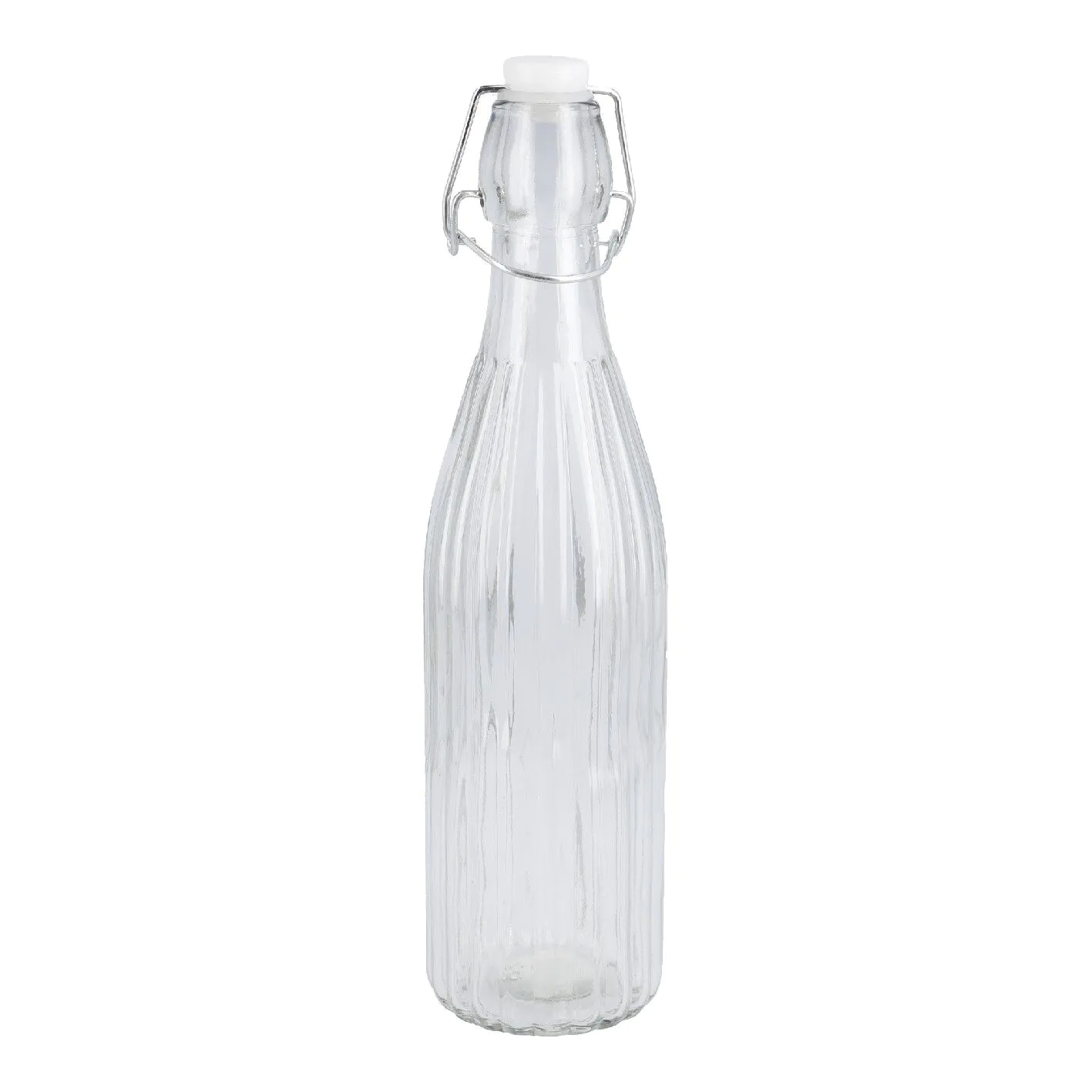 Bügelflasche Rille, klar, 500 ml