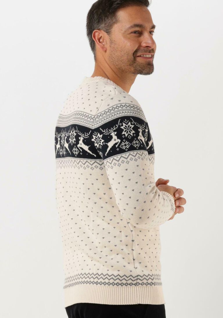 SELECTED HOMME witte selected homme trui slhnewdeer ls knit crew neck w