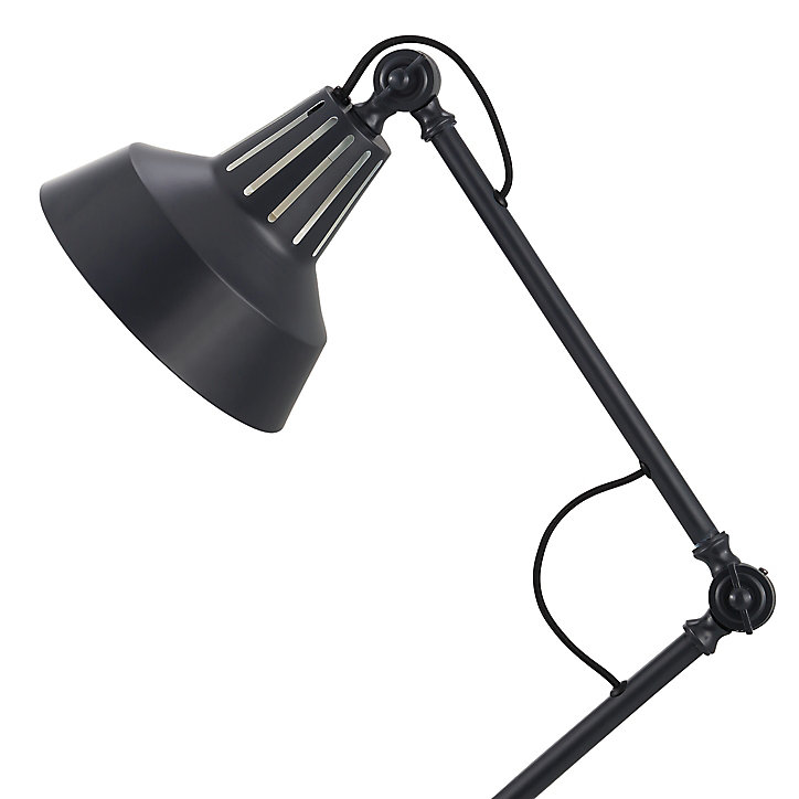 Lampe de table incandescent Yarra GoodHome E27 noir mat