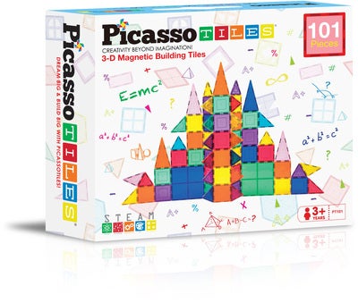 PicassoTiles Magnetisk Byggesett 101 Deler