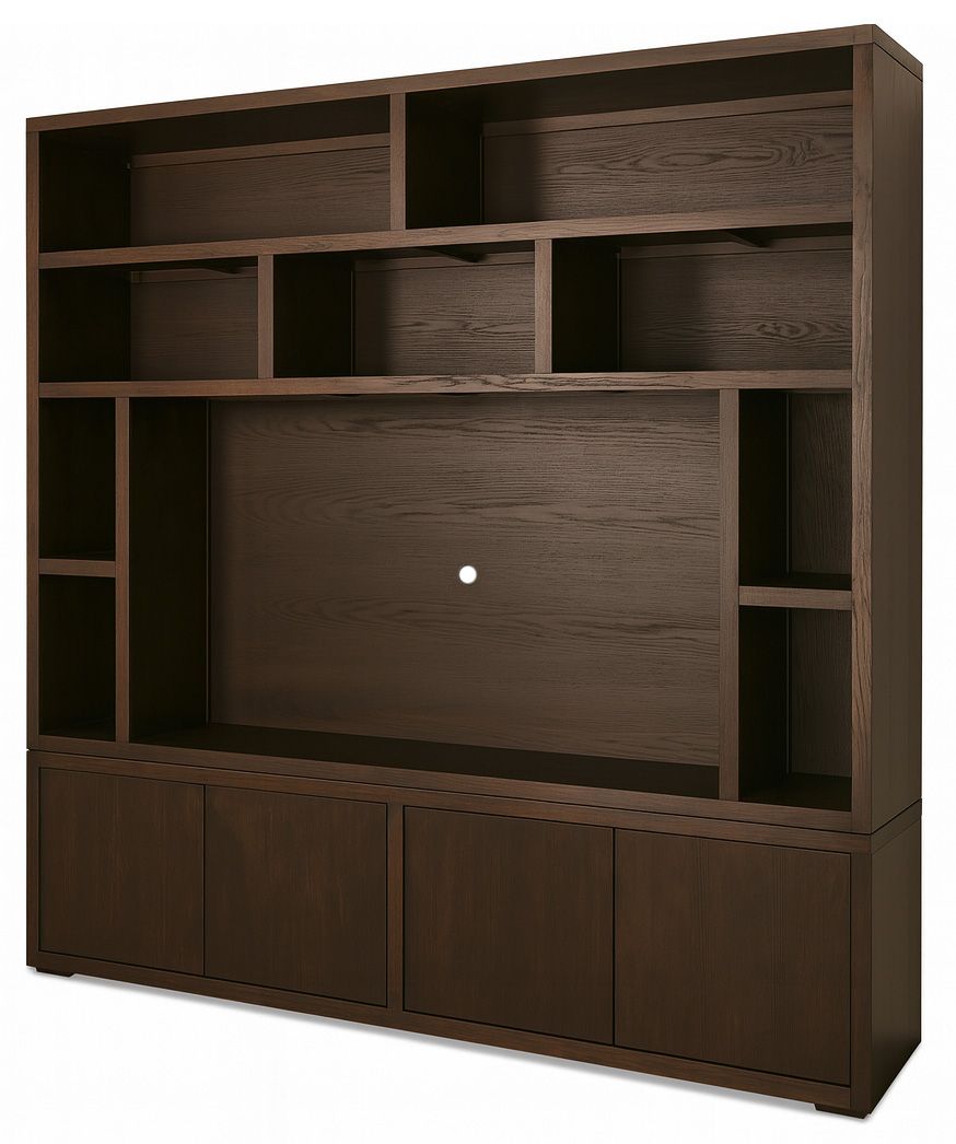 Tv-boekenkast wenge Velori B212 x D40 x H215 cm