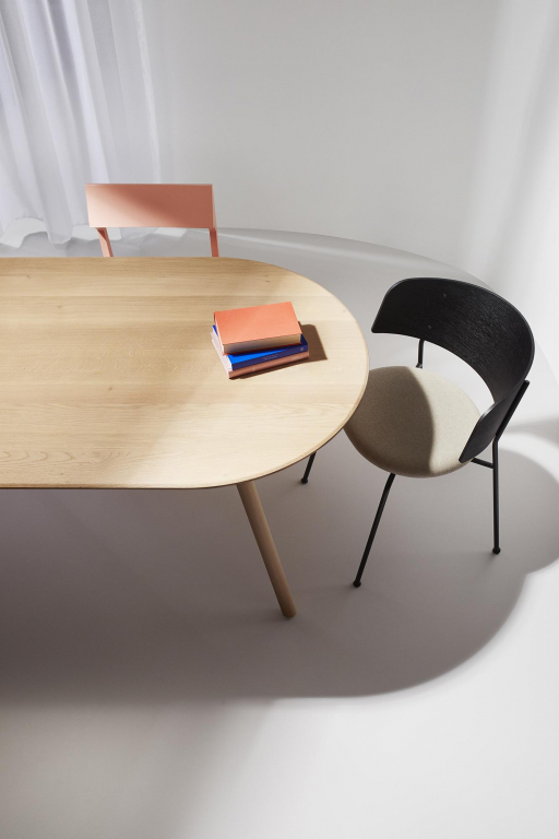 Objekte unserer Tage Meyer tafel ronde hoeken 200x92 waxed essen met wit pigment