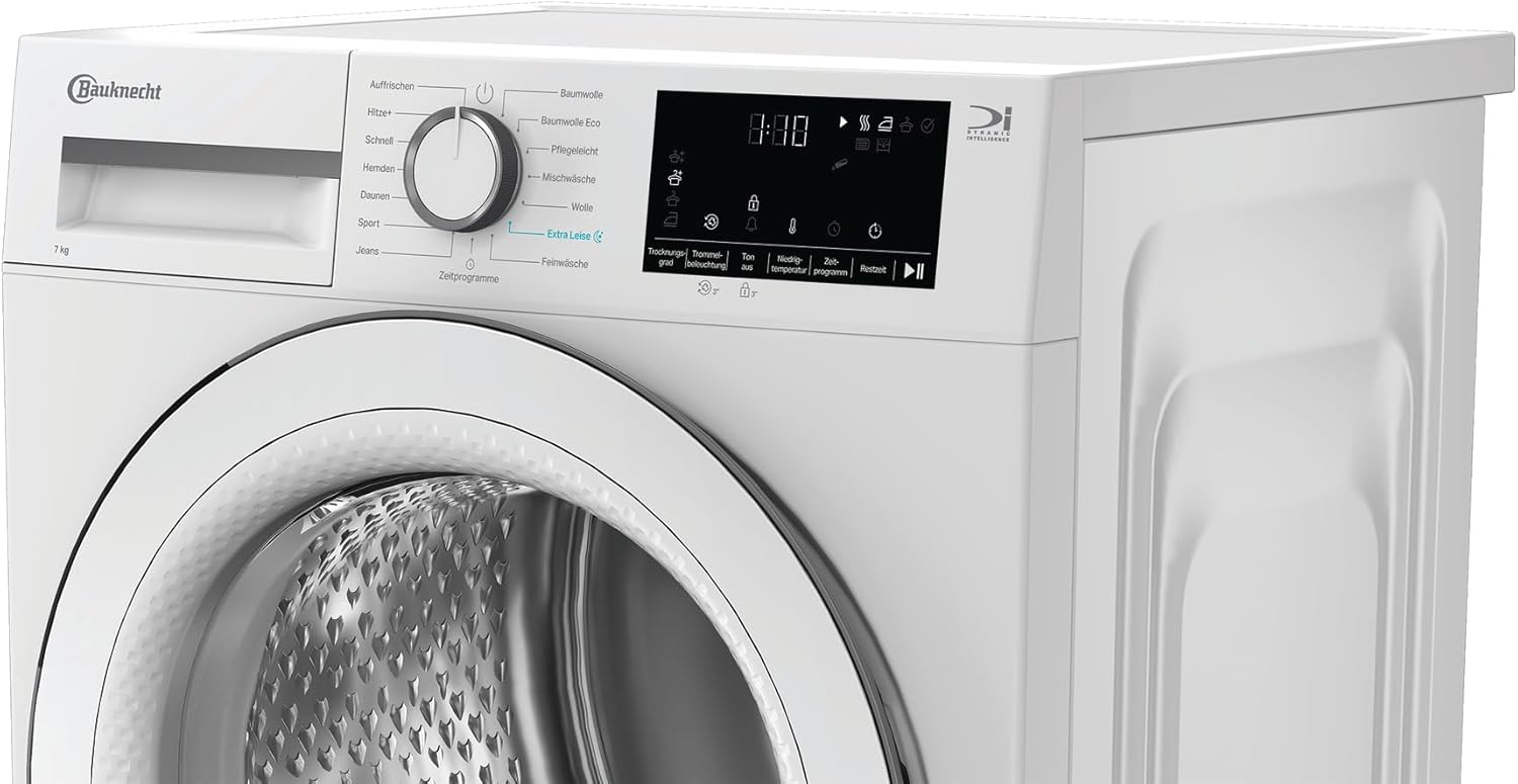 Bauknecht BT 7RC WW Wärmepumpentrockner /7 kg/EEK C/Precision Dry - Intelligentes Trocknen/Slim Wäschetrockner, weiss