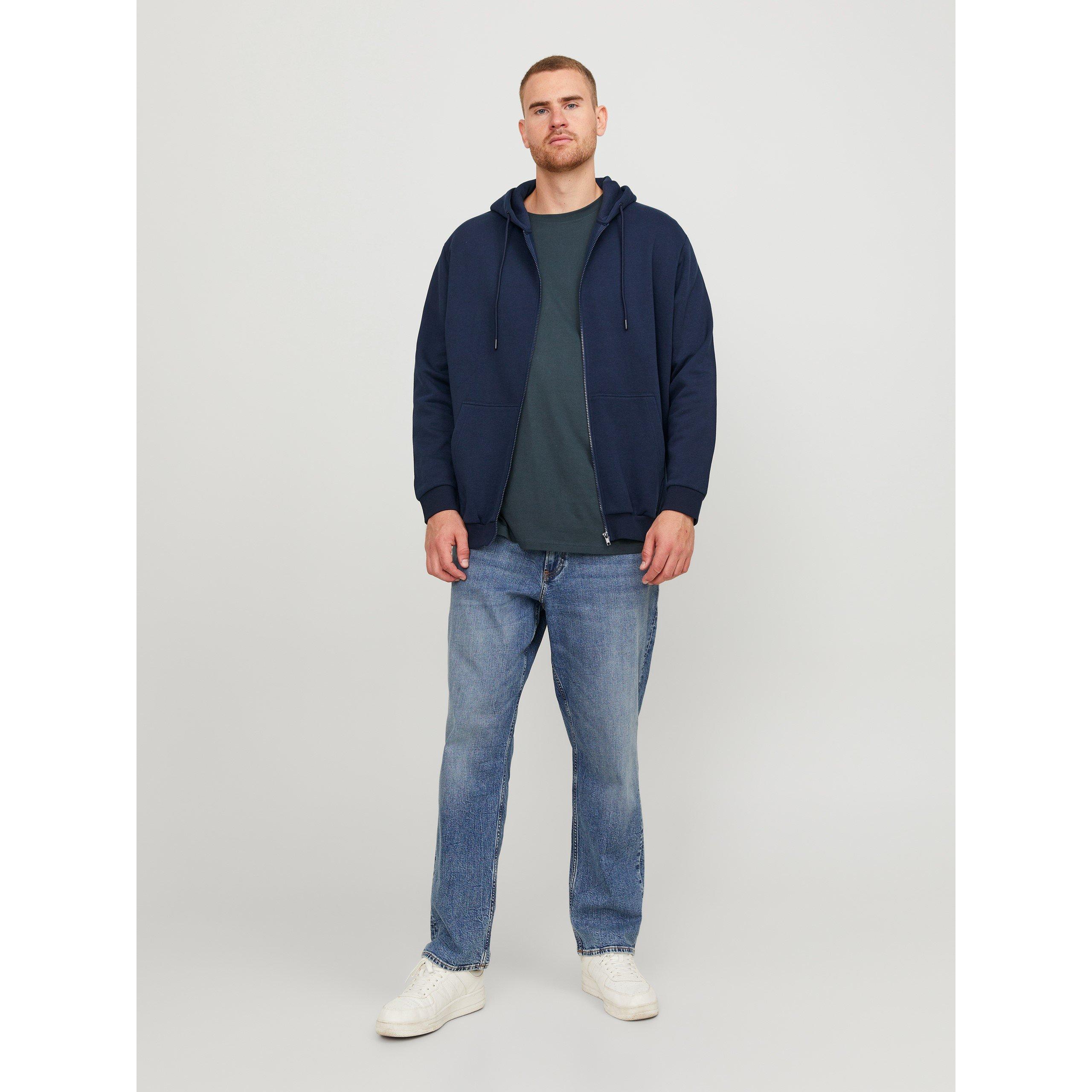 Jack and Jones Jack Bradley Zip Hoodie Mens Plus Size