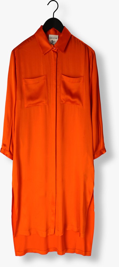 SEMICOUTURE oranje semicouture midi jurk fillipa dress