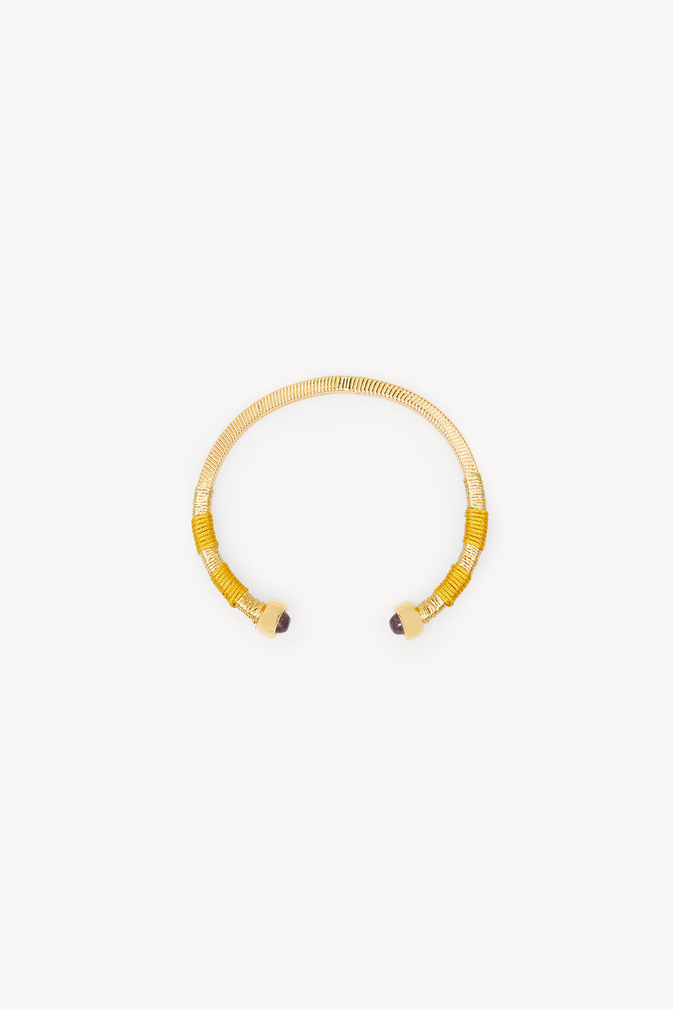 Pulseira rígida Jana banhada a ouro - Amarelo