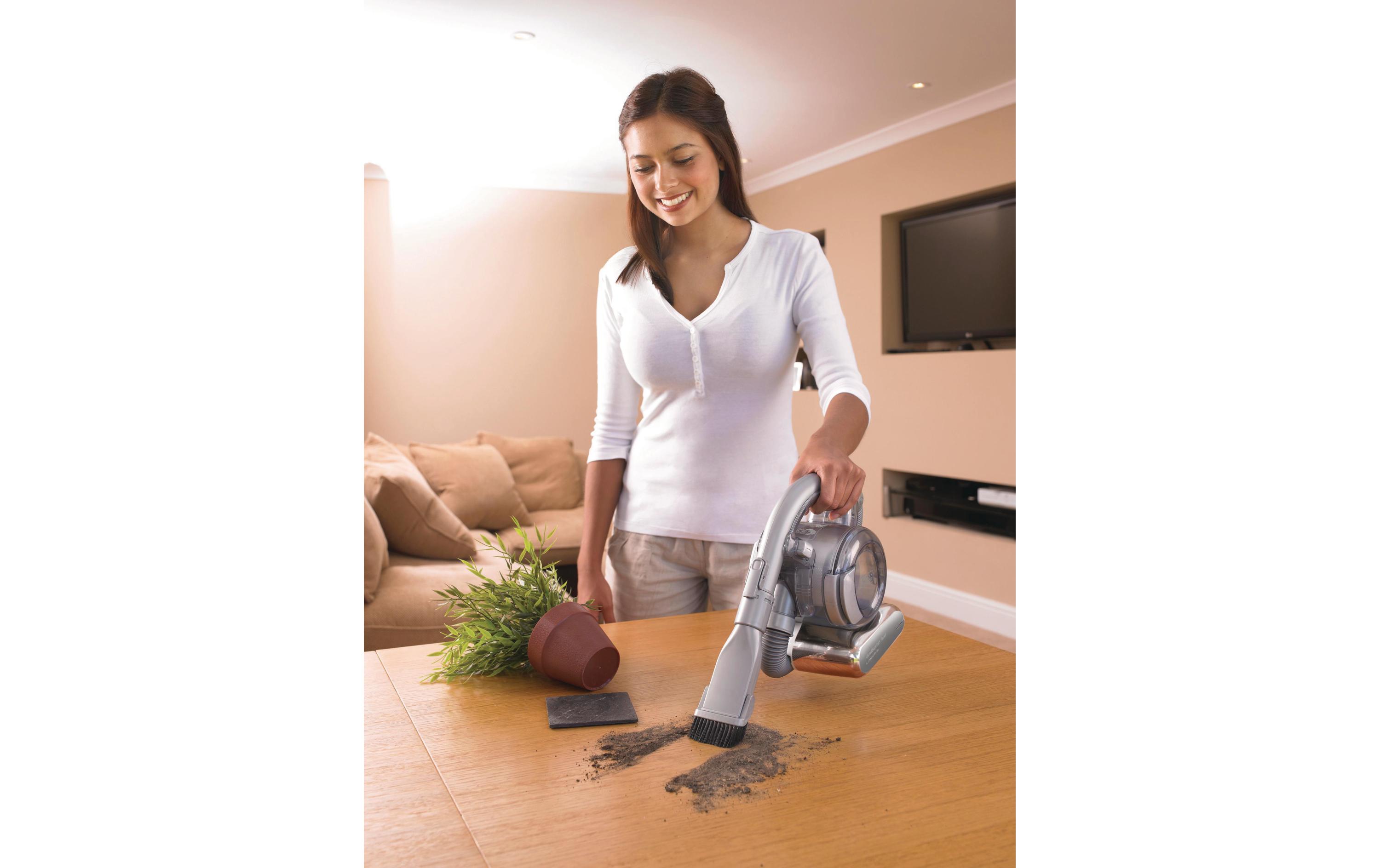 Akku-Handsauger Dustbuster Flexi Silber<br>Portabler Akku-Staubsauger mit Schnellladefunktion