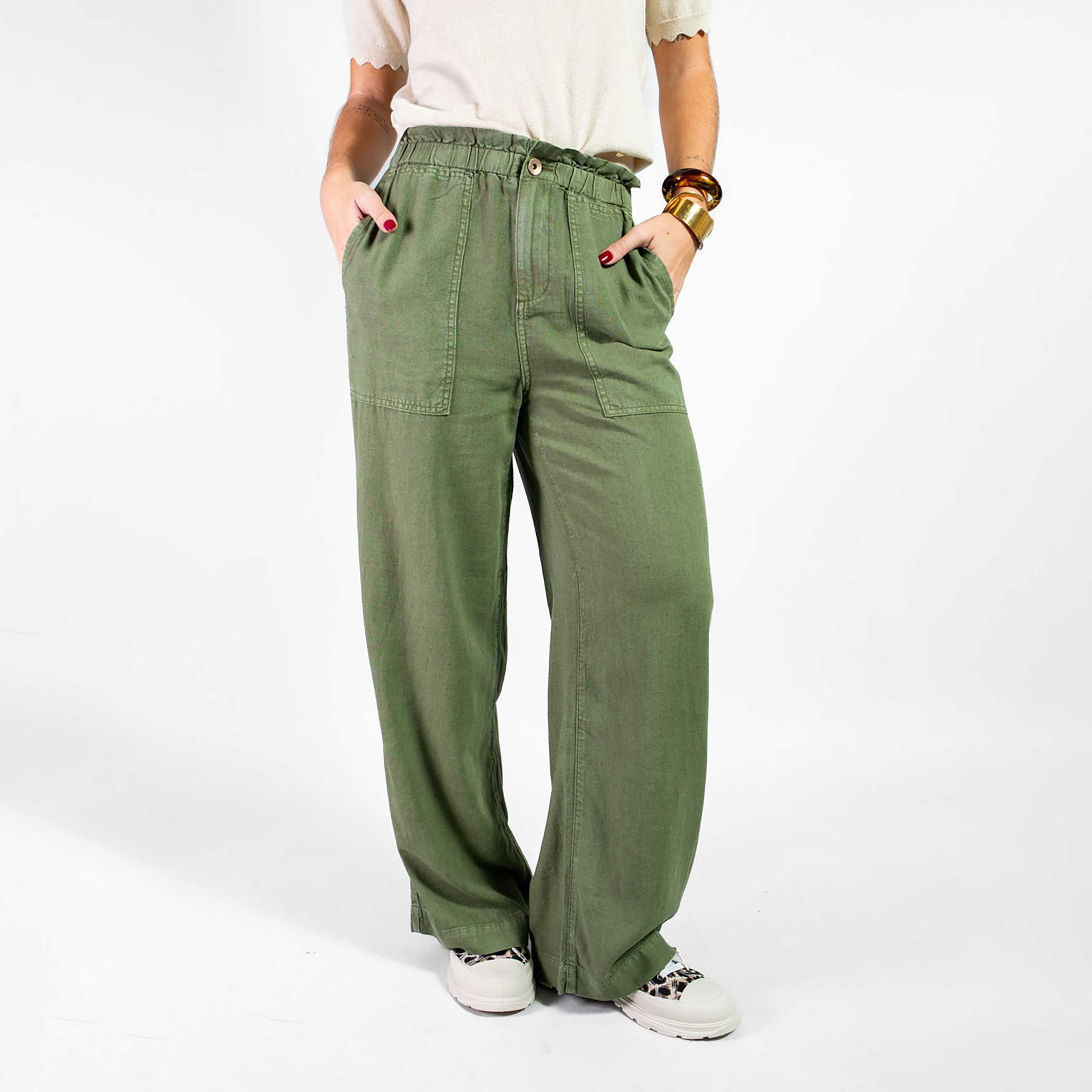 Pantalon Femme kaki