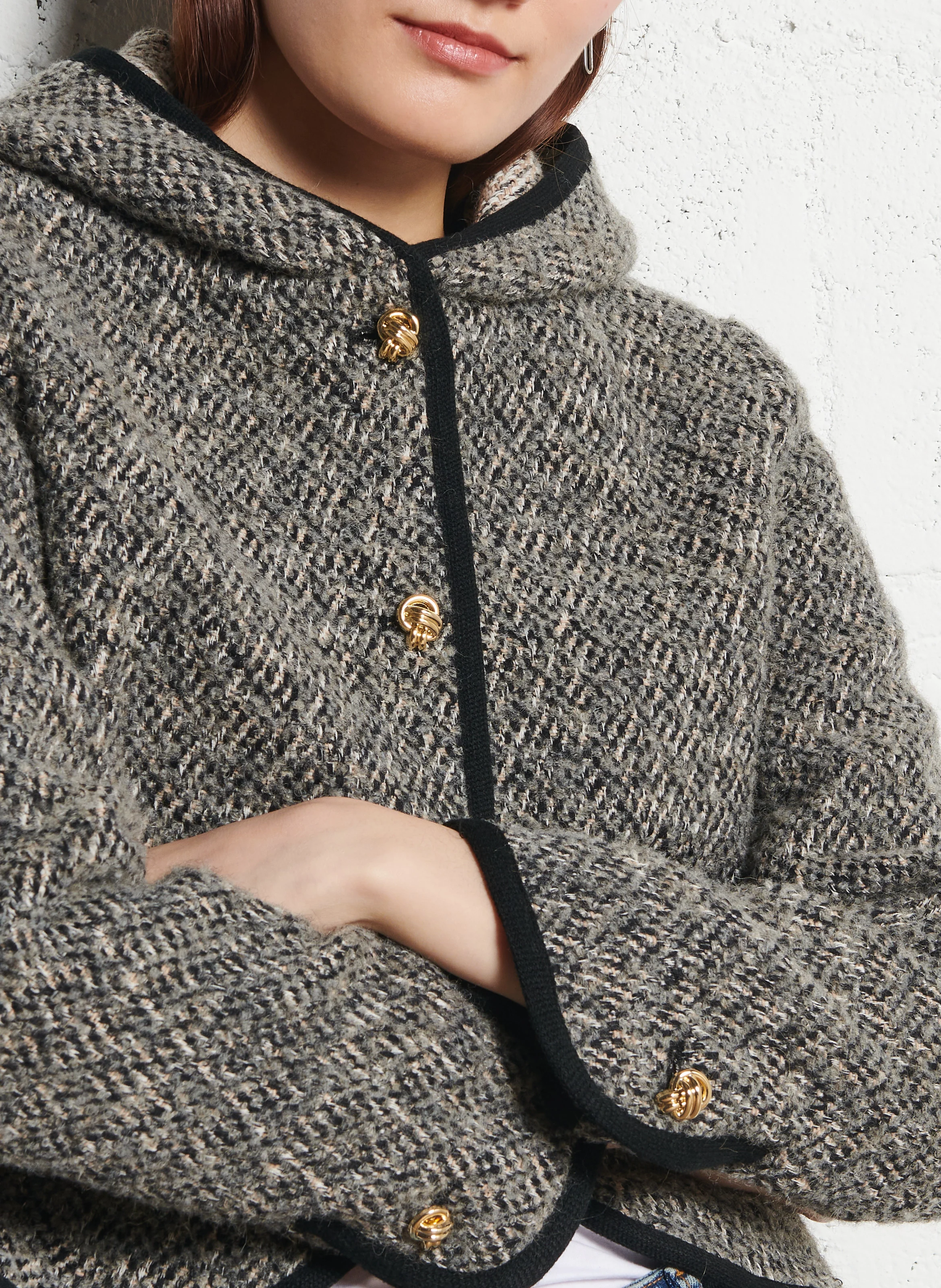 LOCTAVE - Veste oversize en coton mélangé | Gris