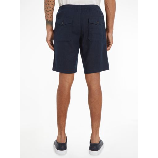 Tommy Hilfiger Harlem Linen Solid Shorts, Desert Sky, 40
