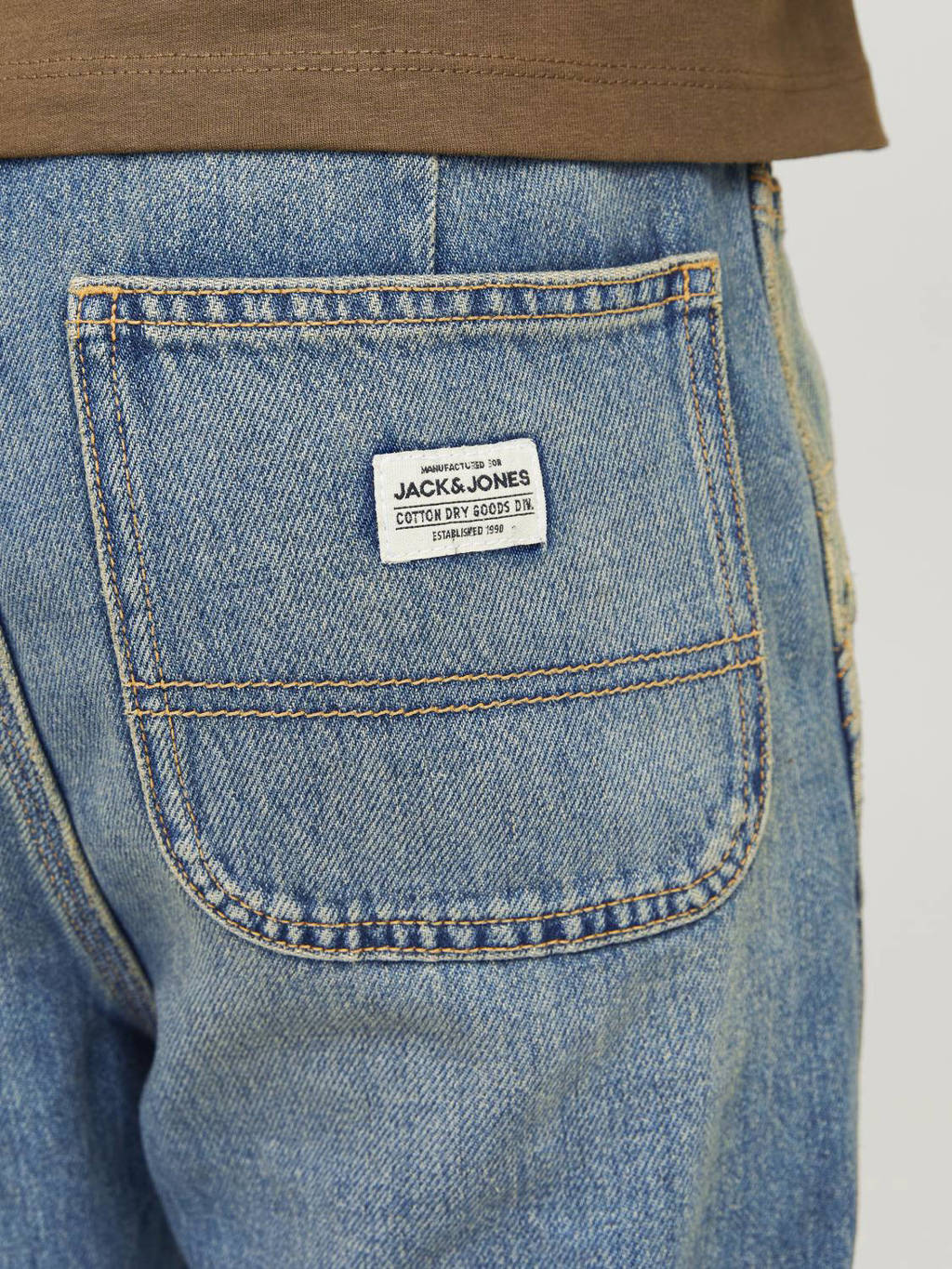 JACK & JONES high waist relaxed jeans JJICHRIS JJWORKER blue denim