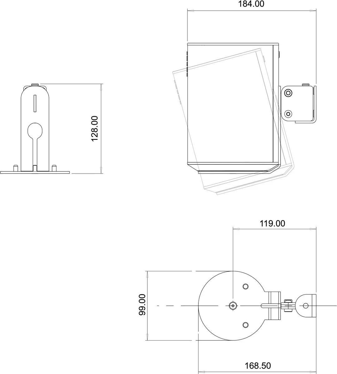 Mountson MSE11 Blanc (la pièce) Supports pour enceintes