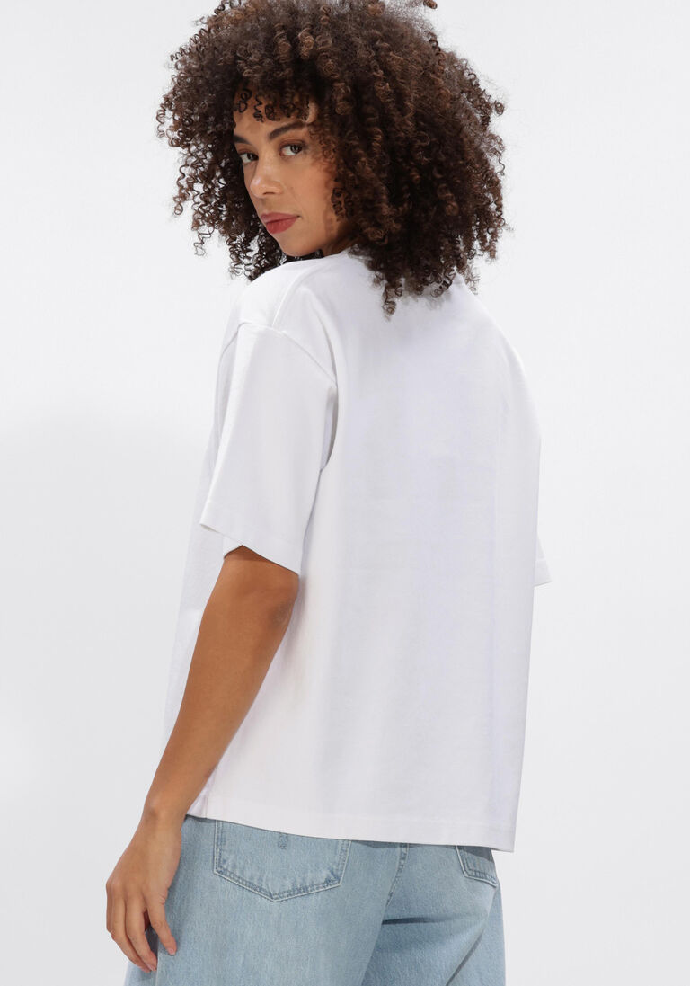 witte olaf hussein t-shirt wmn retro logo boxy thee