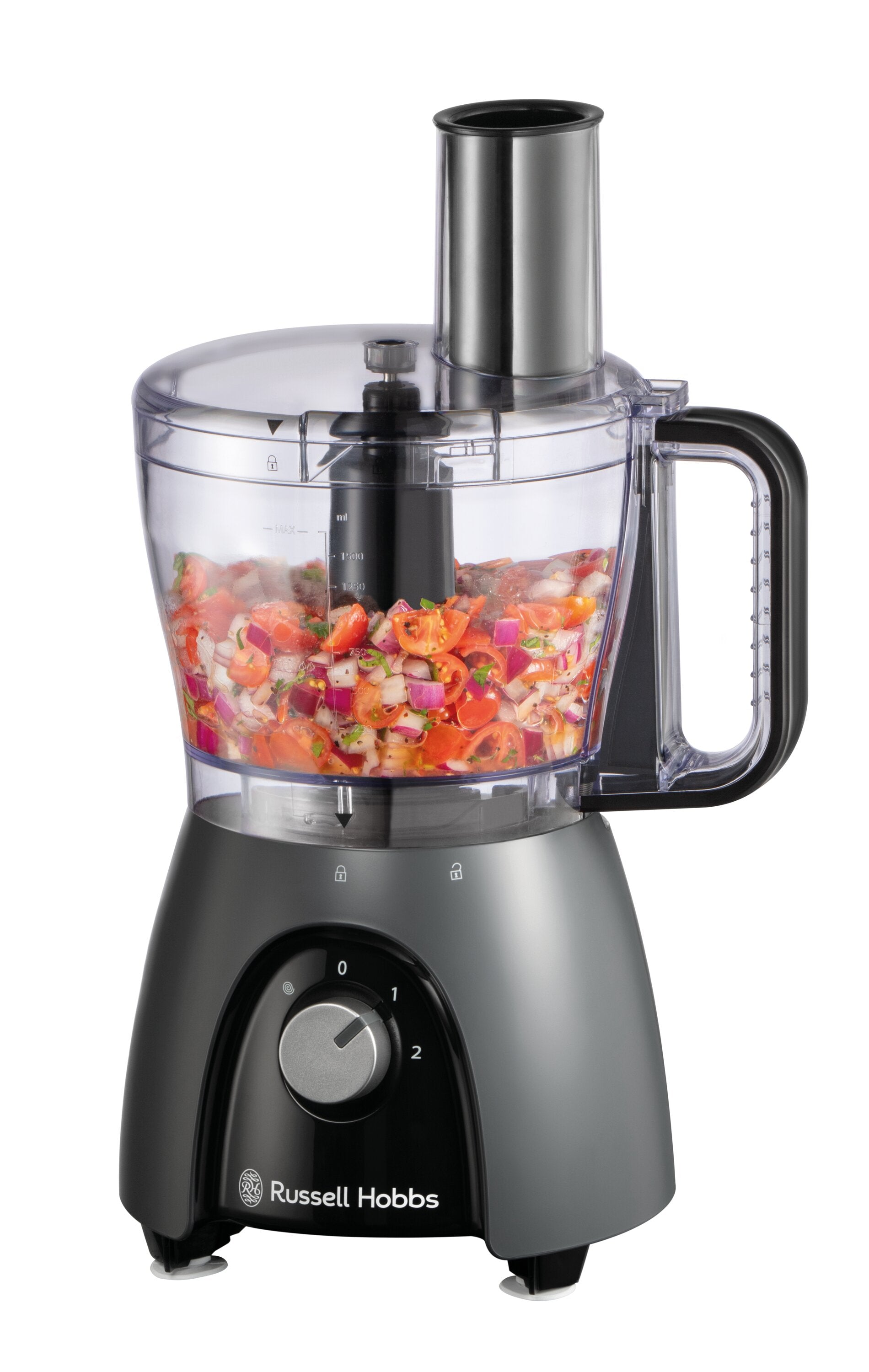 Russell Hobbs  2-i-1 Food Processor + Blender - Matte Charcoal