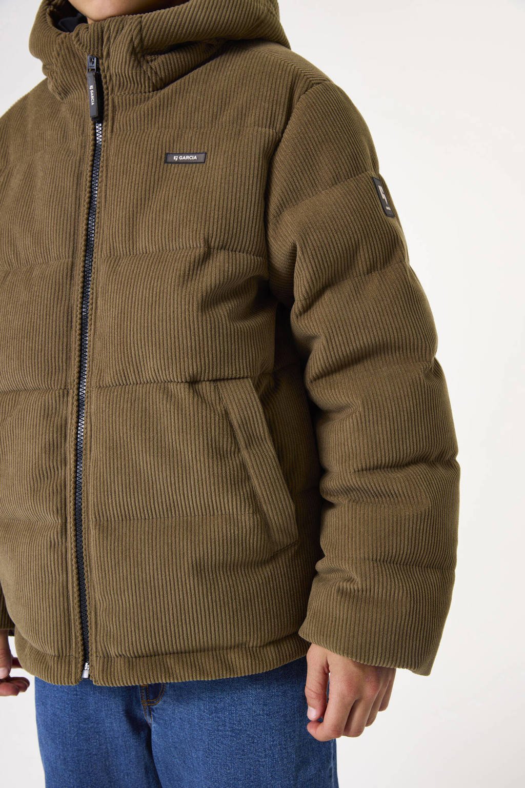 Garcia corduroy gewatteerde jas bruin