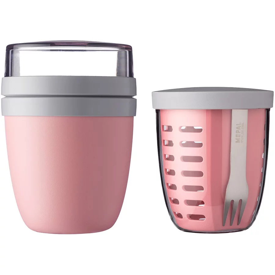 Mepal Lunchpot mit Fruipot Ellipse 2er Set pink
