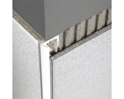 Durabord PVC kwartcirkel afwerkprofiel, lengte 250 cm, hoogte 8 mm