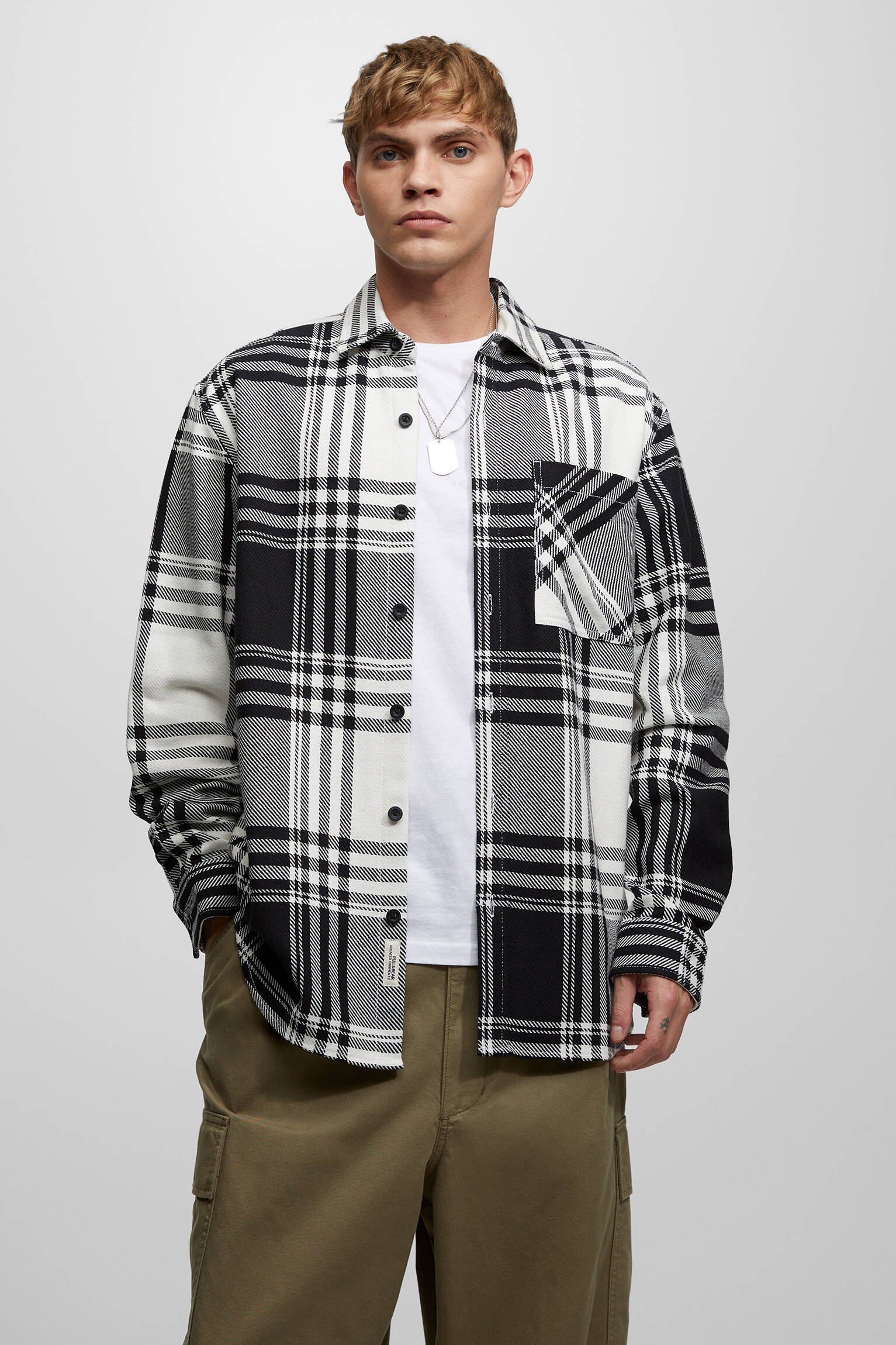 CAMISA DE FLANELA XADREZ - PRETA