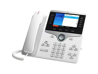 Cisco IP-telefon 8841 - VoIP-telefon - SIP, RTCP, RTP, SRTP, SRTP, SDP - 5 linier - hvid