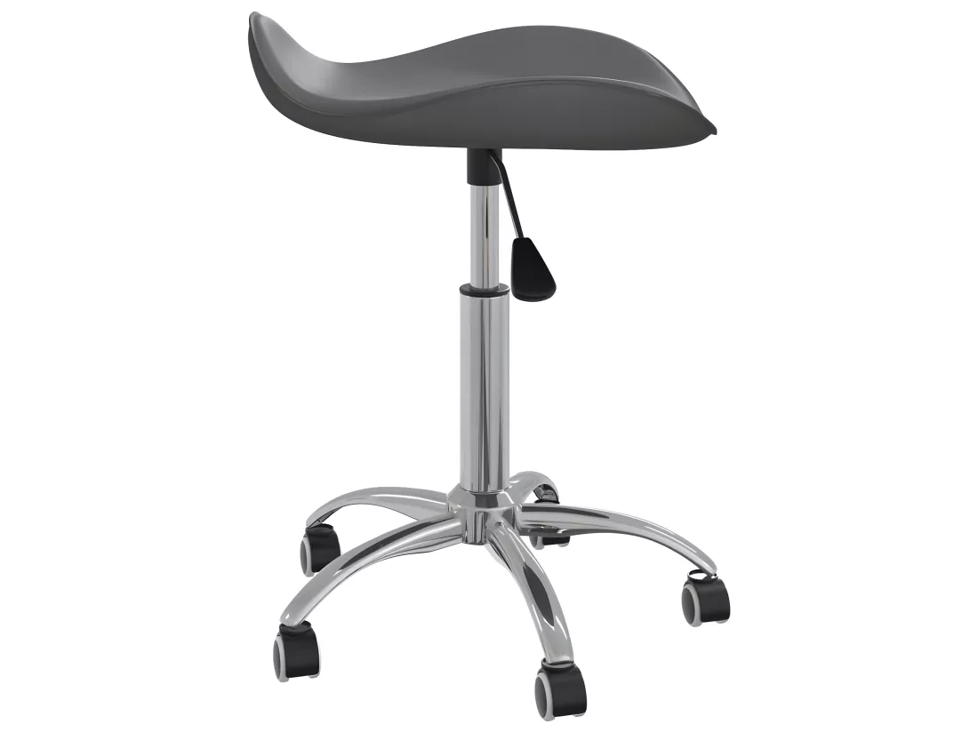 Chaise pivotante de salle à manger Gris Similicuir