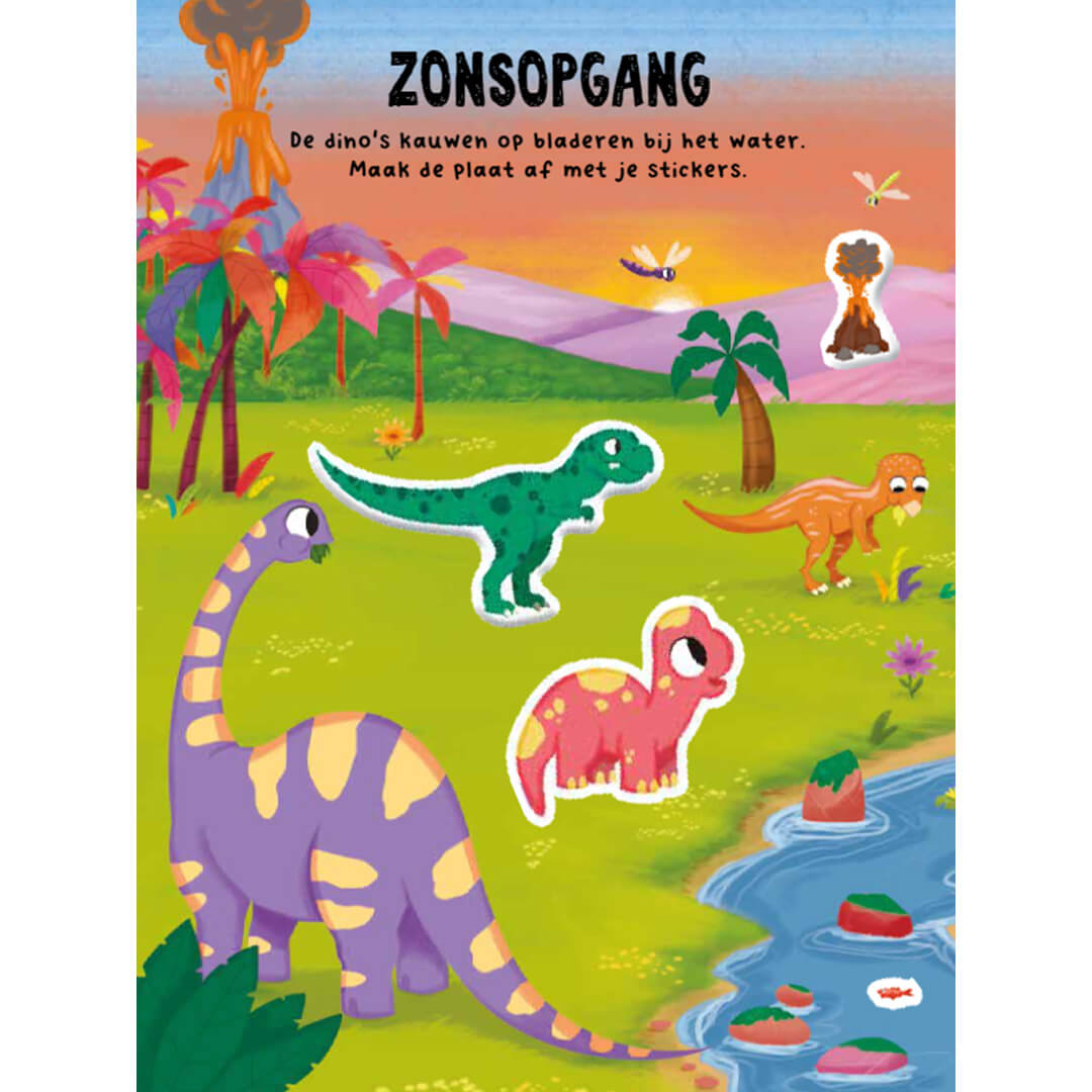 Rebo stickerboek dinosauriërs stickerwereld