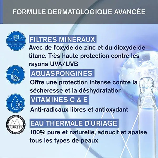 Protetor solar mineral Uriage Baby 1st FPS 50+ 50ml