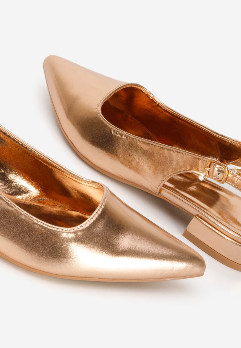 Chaussures slingback champagne Navoia
