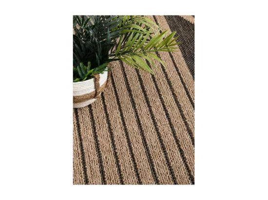 Tapis extérieur effet jute arc - CASSIS 93 Gris anthracite 200*290