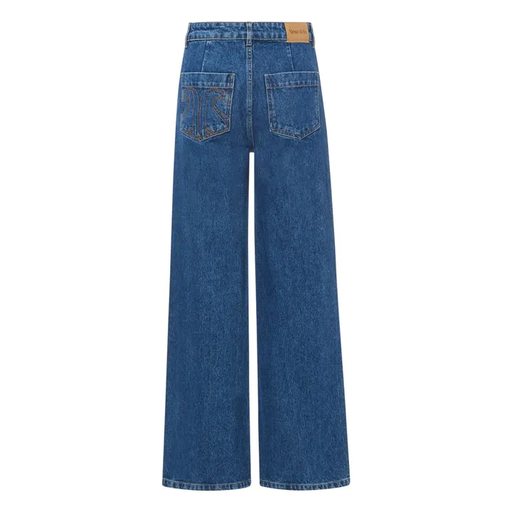 Alma Deia Jean Flare en Coton Bio | Denim brut