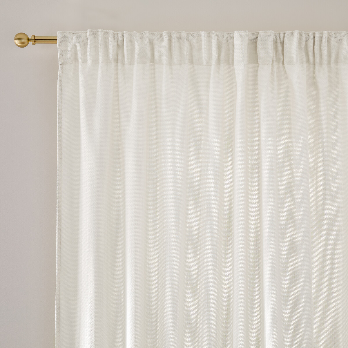 LA REDOUTE INTERIEURS<br>Cortina com efeito trançado e fita de pregas, Montego