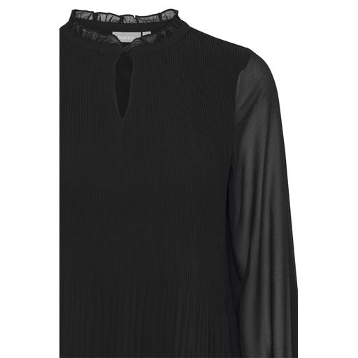 Fransa Langærmet Bluse, Sort, L