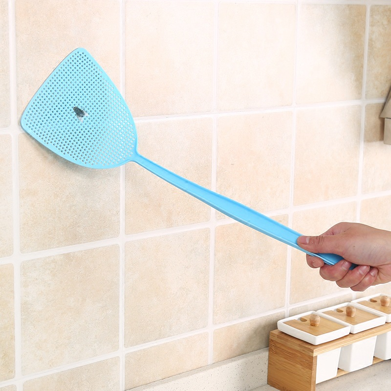 (6er Set) 44cm Mücken Moskito Fliegenklatsche Pastell Fliegenfänger - Rosa / Blau / Grün