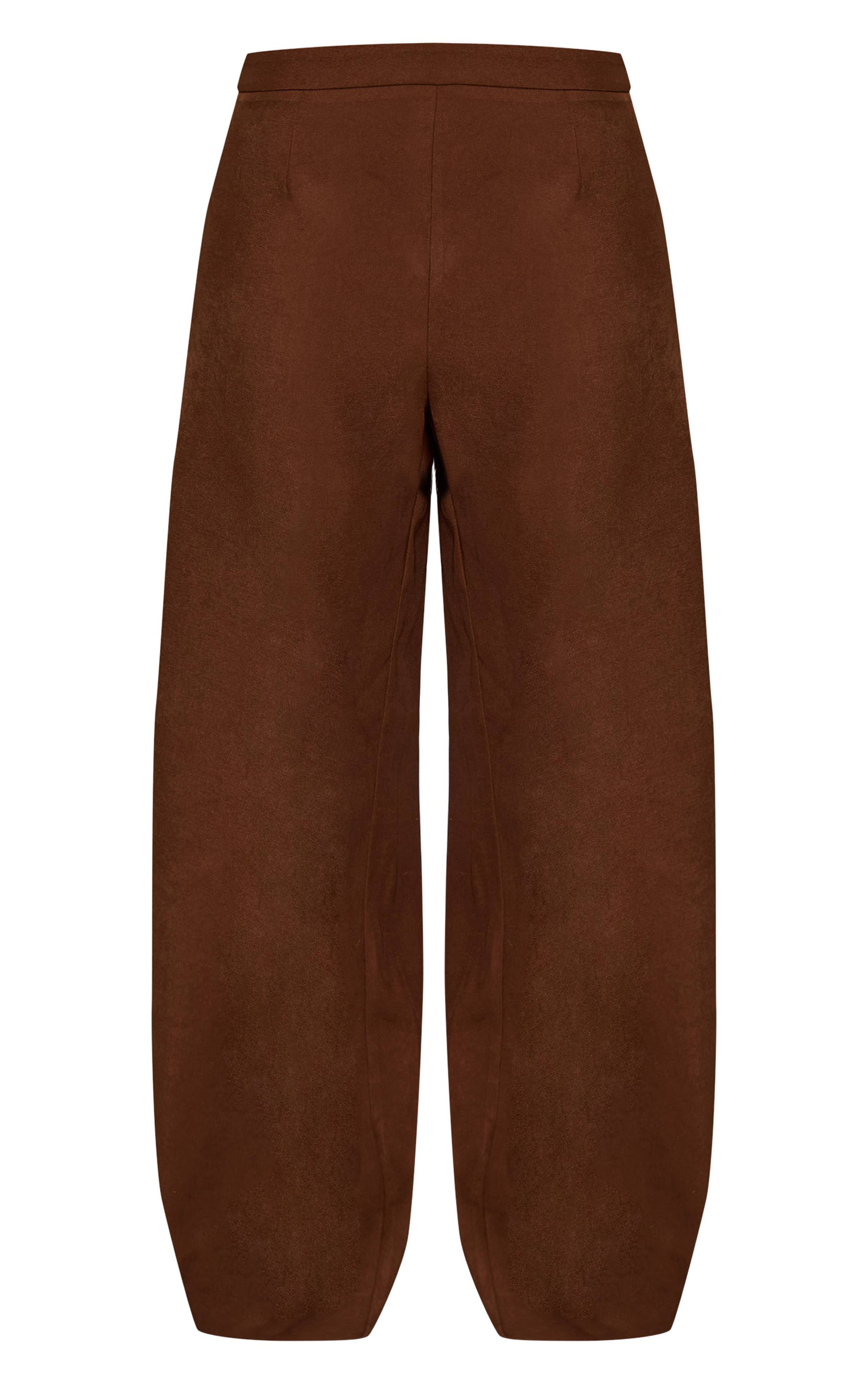 Chocolat Pantalon Large Tissé À Jambes Évasées Coordonné Shape