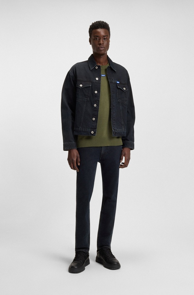 HUGO Blue Jeansjacke »Dex« mit Logo-Details