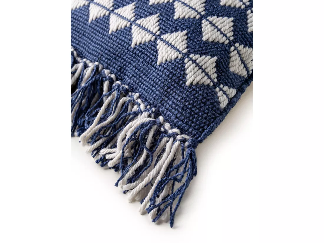 Coussin d'intérieur et d'extérieur Morty Bleu foncé 30x50 cm