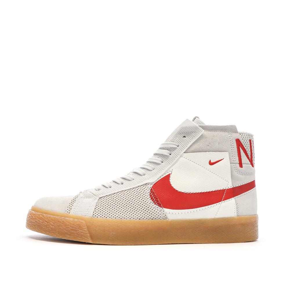 Nike Baskets Grise/Rouge Homme Nike Sb Zoom Blazer