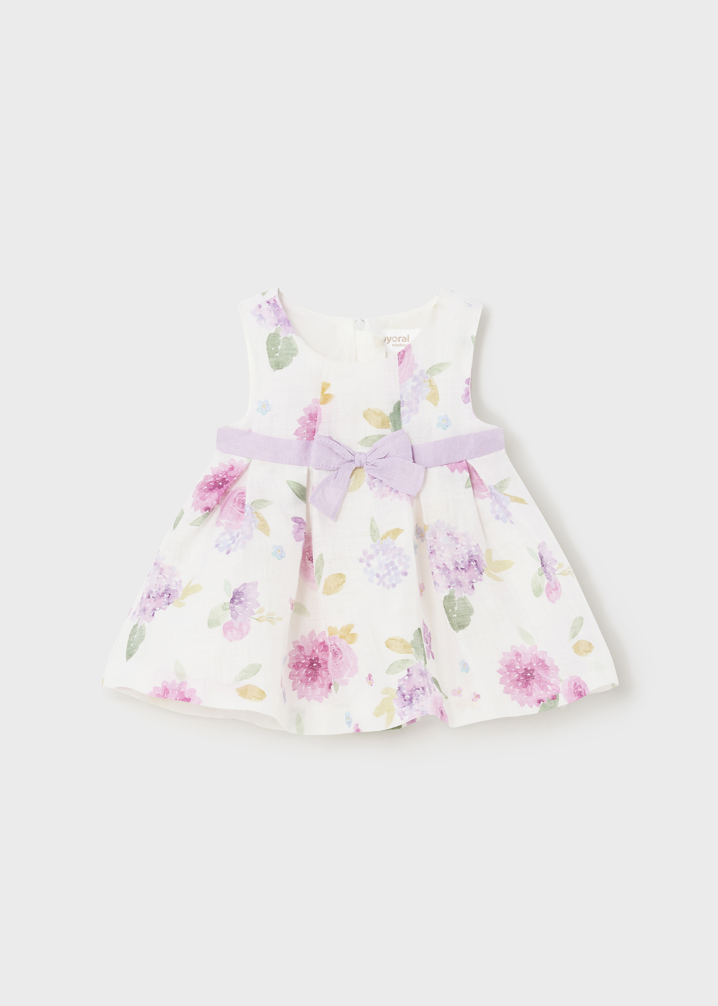 Vestido floral de linho europeu Lullaby para recém-nascidos