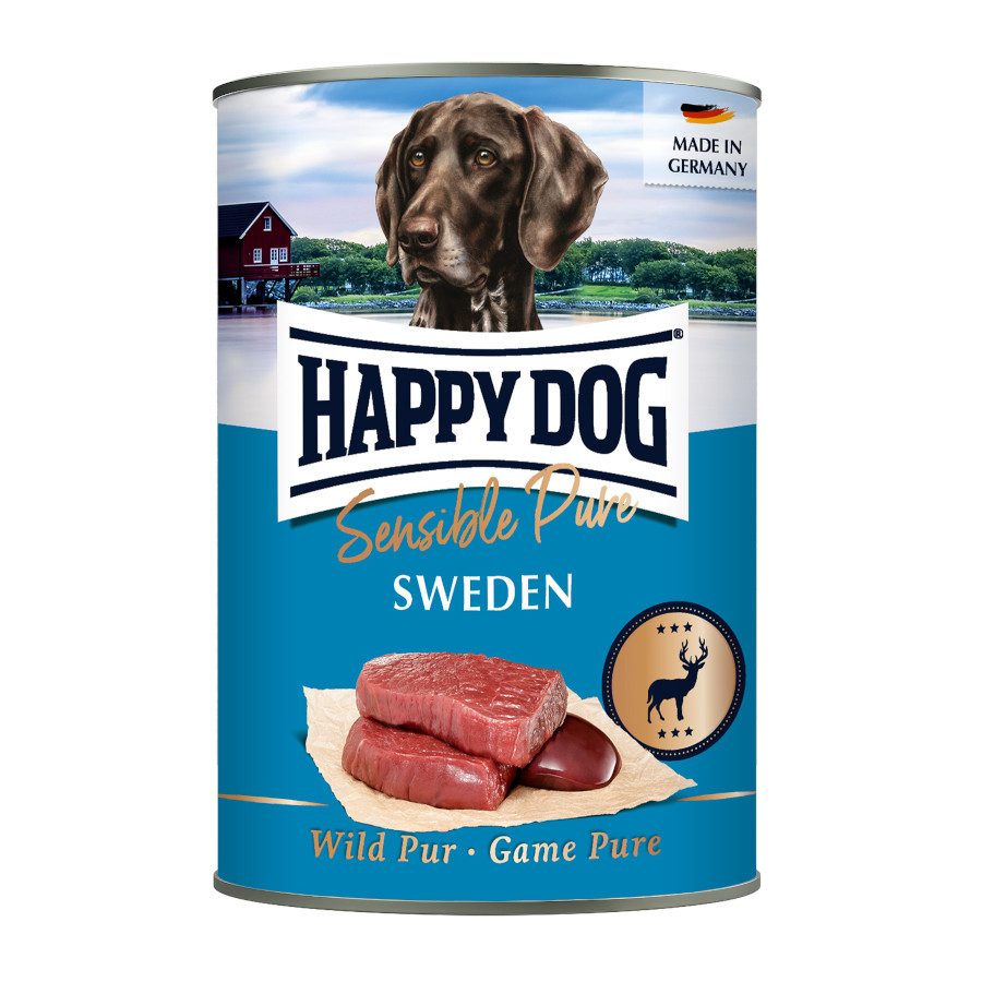 Patê de carne de veado pura Happy Dog em lata