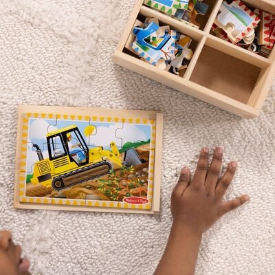 Melissa & Doug Puslespill Anleggskjøretøy 4-in-1 12 Deler