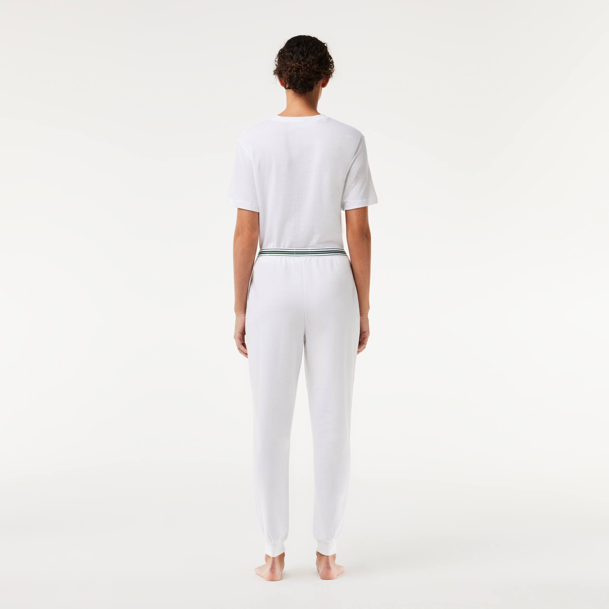 Pantalon de survêtement d'intérieur en coton Vêtements d’intérieur & de nuit - Blanc - Lacoste - Femme