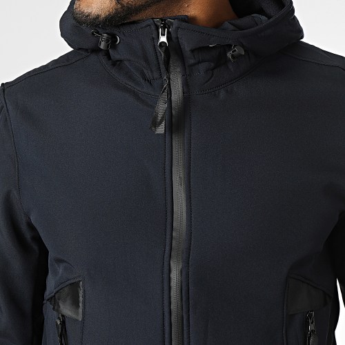 Veste Zippée Capuche Bleu Marine