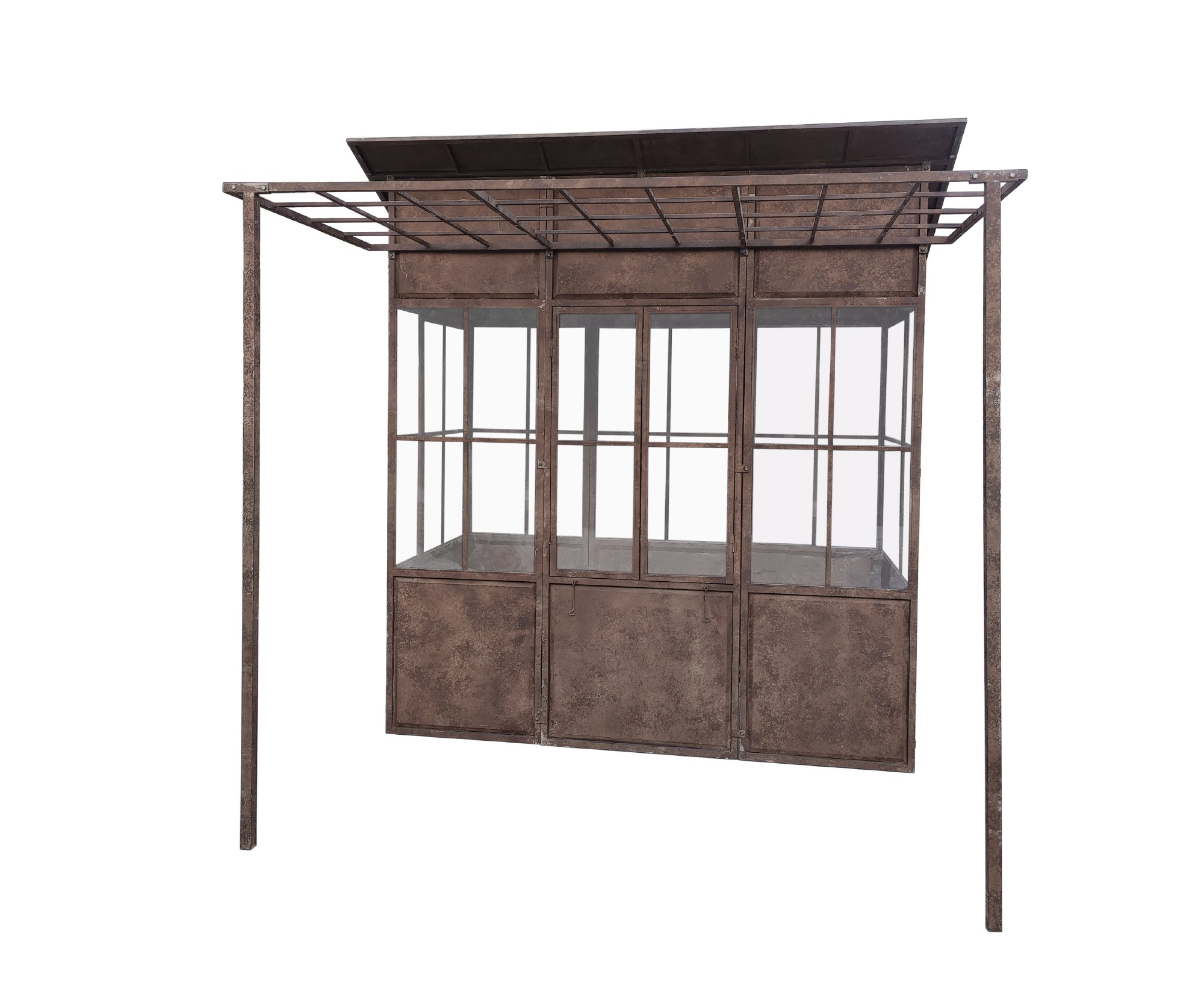 Schreberlaube aus Metall, braun, B 265 cm, T 264,5 cm, H 274 cm günstig bestellen