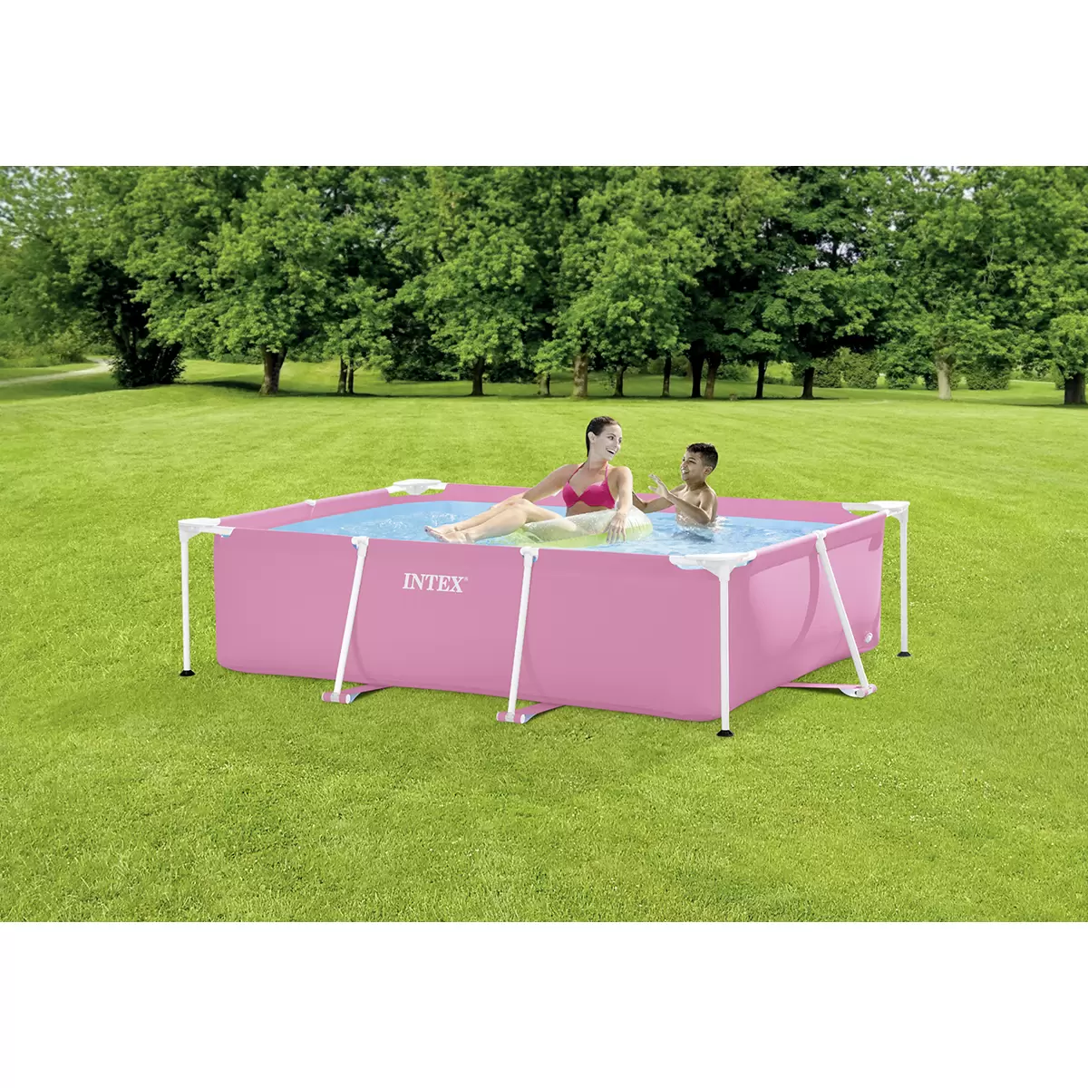 Pool Intex Rectangular Frame Pink
