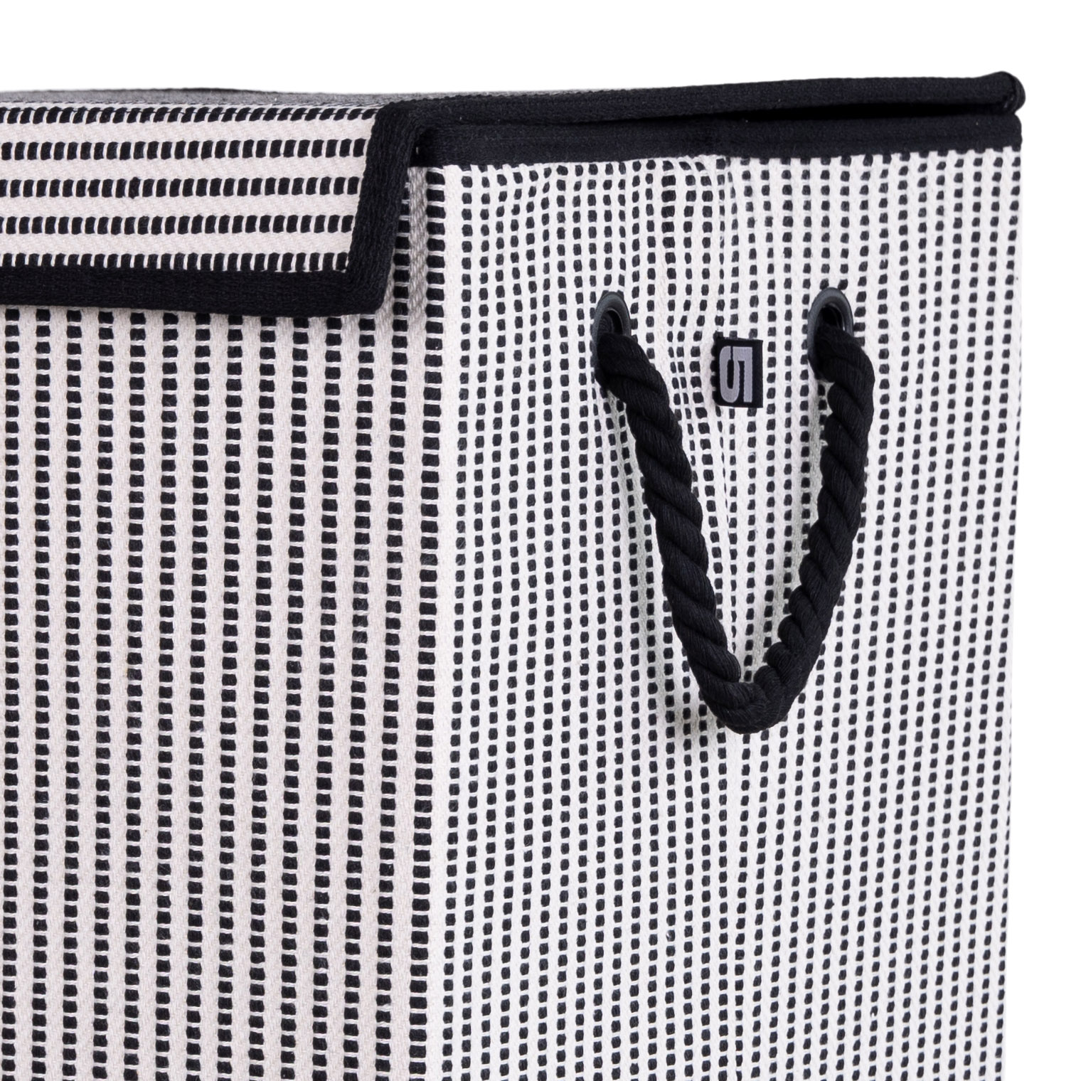Wasmand rechthoek black slub 60x30 cm