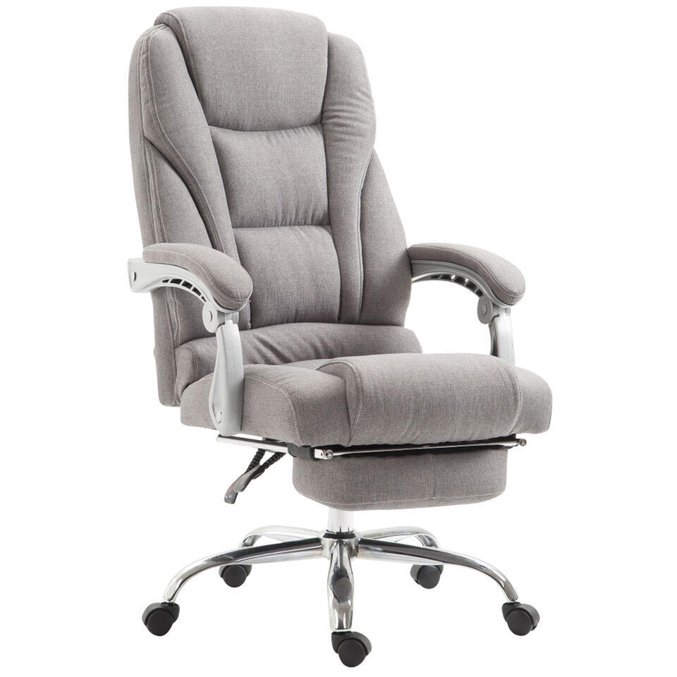 CLP Bureaustoel Pacific chroom Frame - Stof - grijs